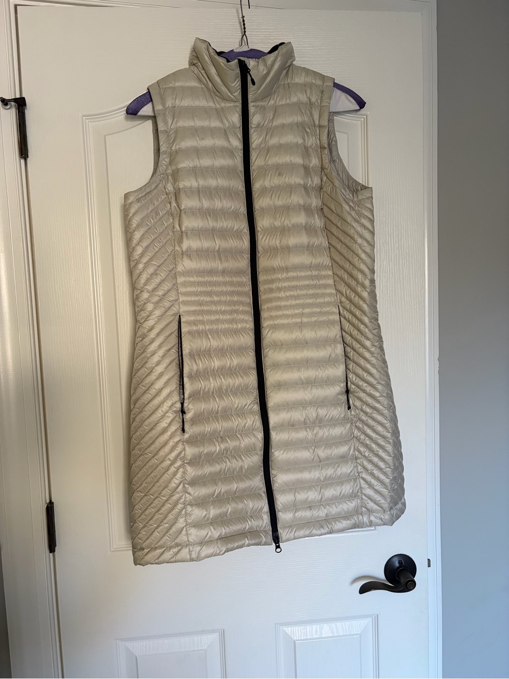 Duluth Lightweight Quilted Long Puffer Vest - Cream